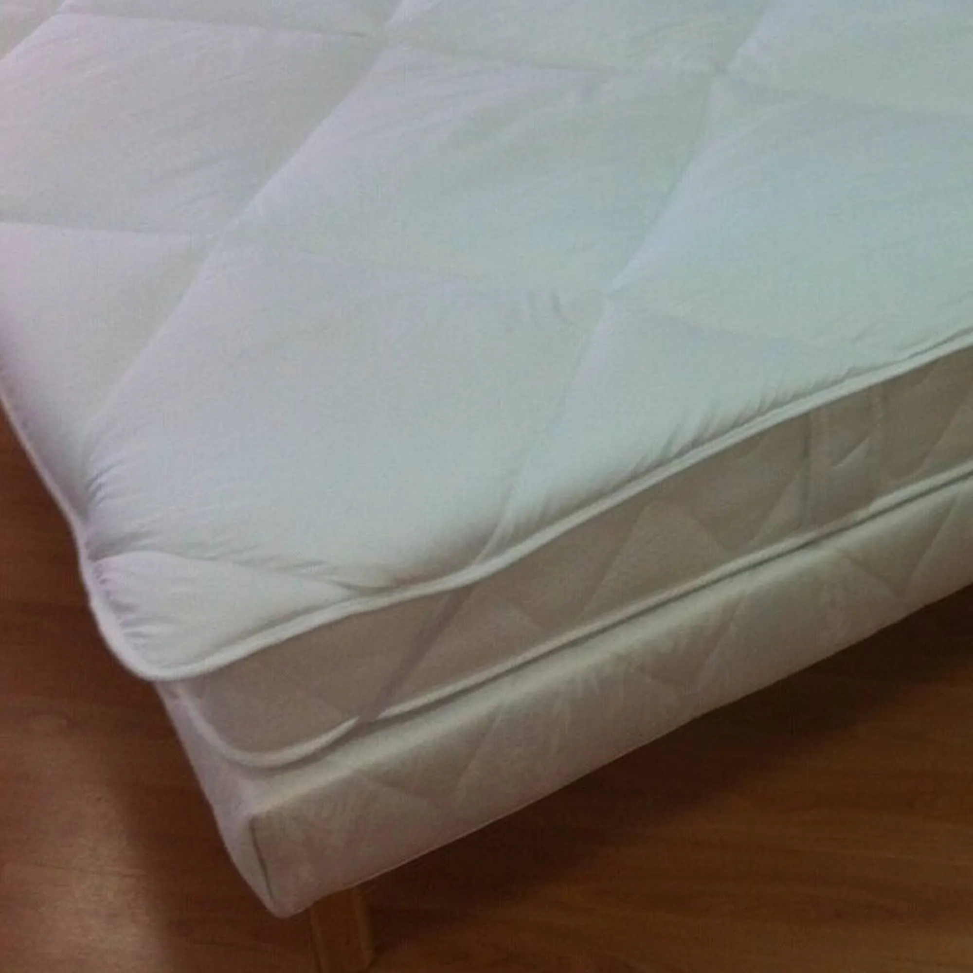 Topdekmatras<Blancheporte Topdekmatras Luxe Royal, tijk in katoensatijn wit