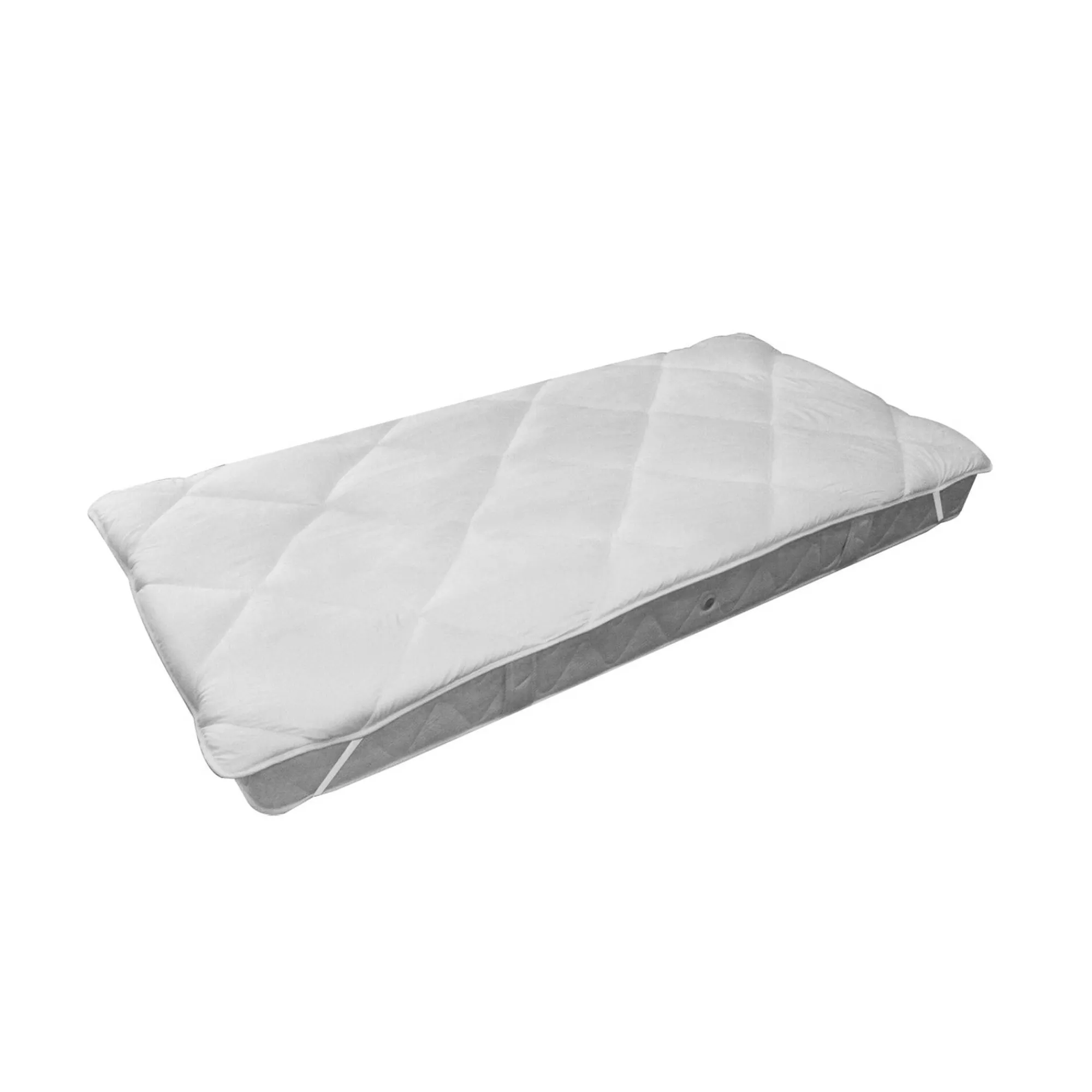 Topdekmatras<Blancheporte Topdekmatras Luxe Royal, tijk in katoensatijn wit