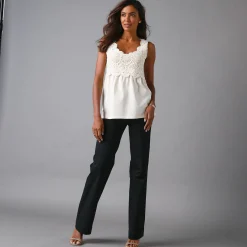 T-Shirt En Topje<Blancheporte Topje met macramé ecru
