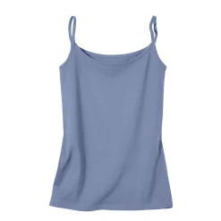 T-Shirt En Topje<Blancheporte Topje met smalle bandjes in katoen grijsblauw