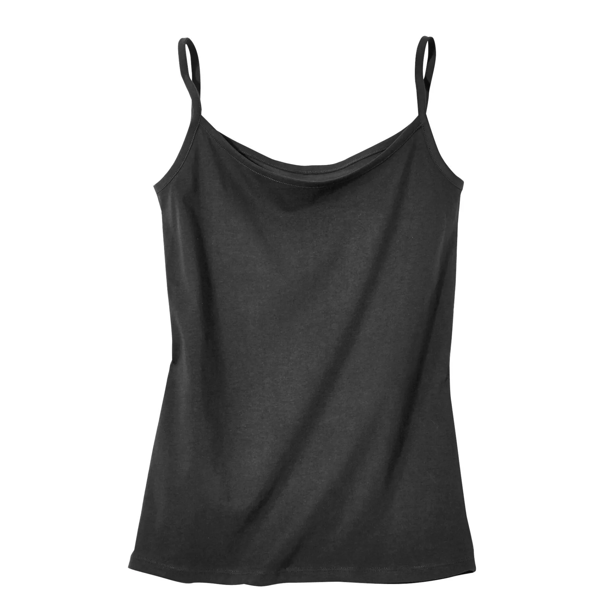 T-Shirt En Topje<Blancheporte Topje met smalle bandjes in katoen zwart