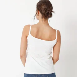 T-Shirt En Topje<Blancheporte Topje met smalle bandjes in katoen ecru