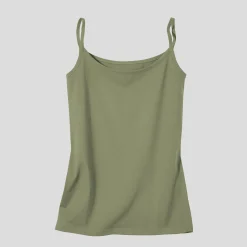 T-Shirt En Topje<Blancheporte Topje met smalle bandjes in katoen lichtkaki