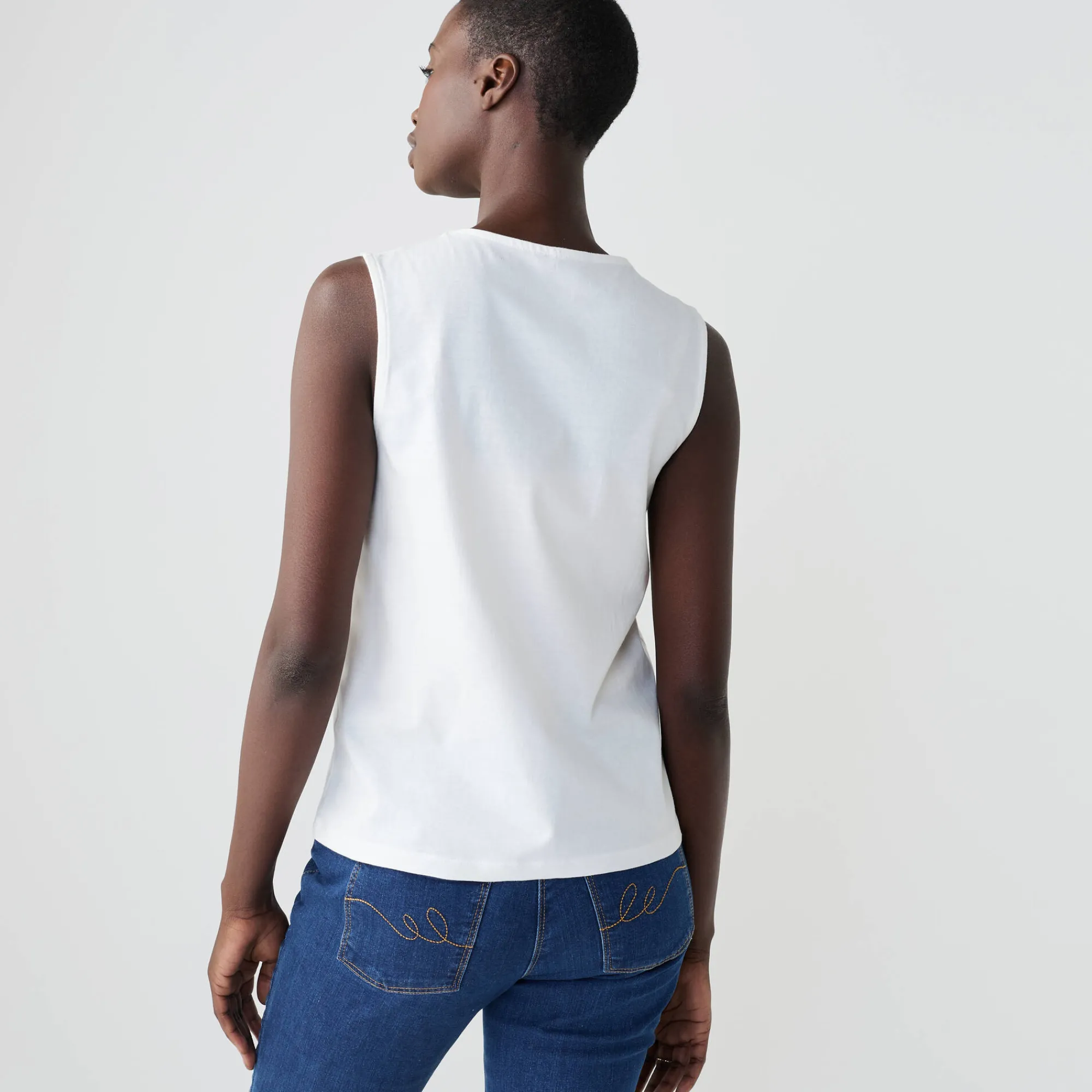 T-Shirt En Topje<Blancheporte Topje met V-hals in kant ecru