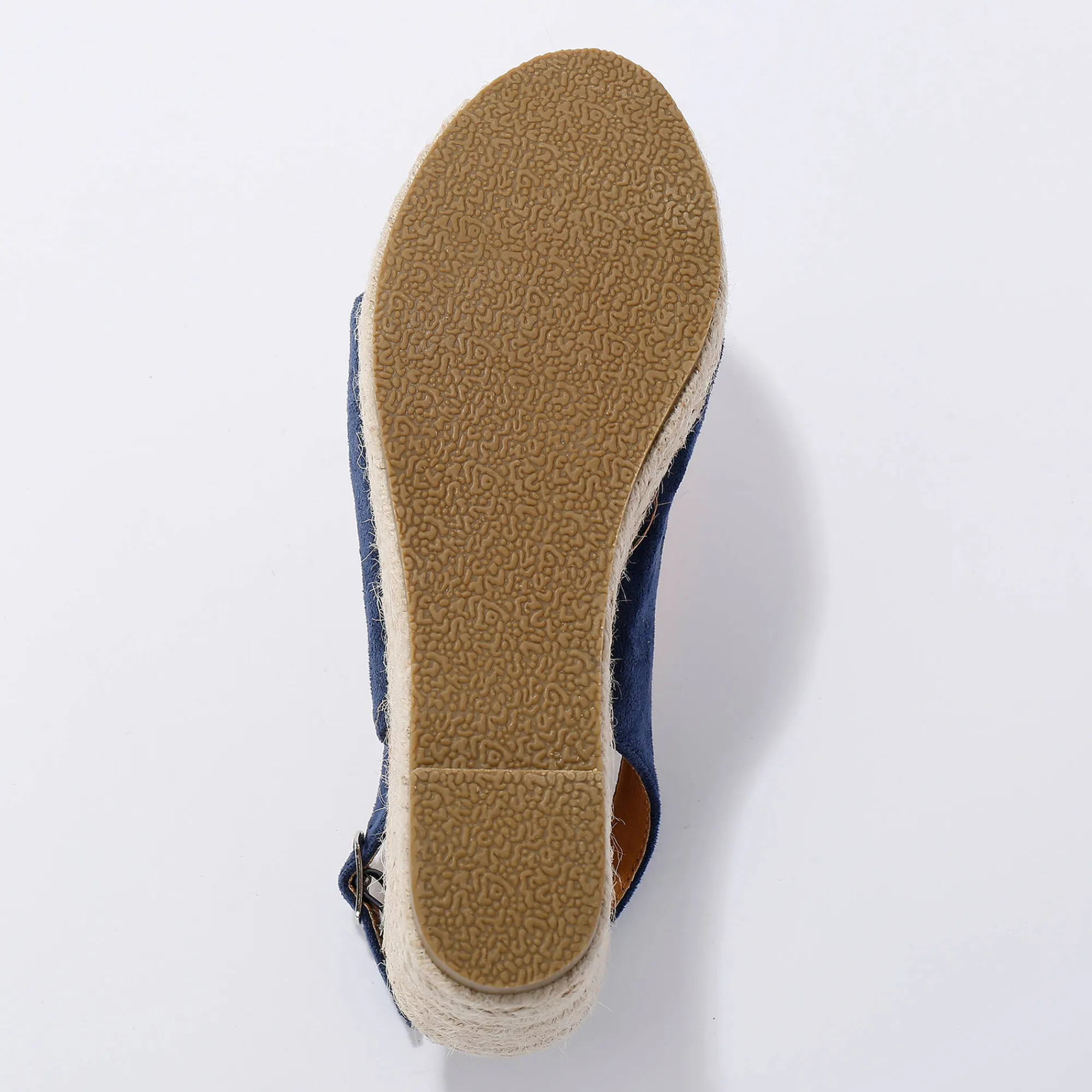 Sandalen En Espadrilles|Schoenen<Blancheporte Touw sleehakken met open hiel en teen blauw