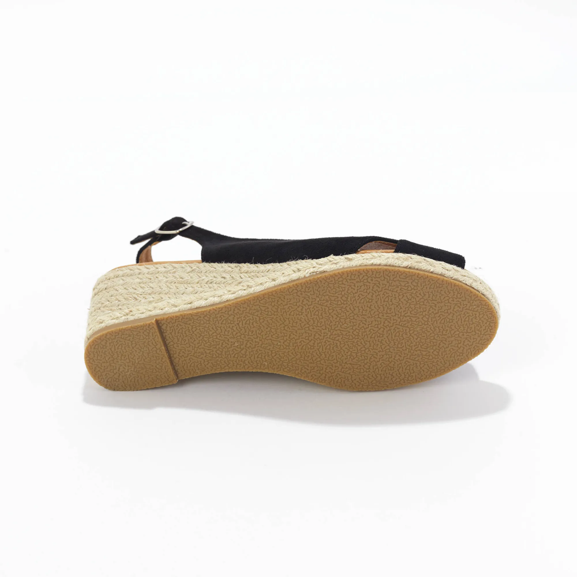 Sandalen En Espadrilles|Schoenen<Blancheporte Touw sleehakken met open hiel en teen zwart