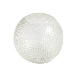 Decoratieartikel<Blancheporte e, ronde vaas in reliëfglas transparant