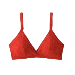 Beha<Confidence Lingerie Triangelbeha in kant en rekbare tule Guspini - zonder beugels rood
