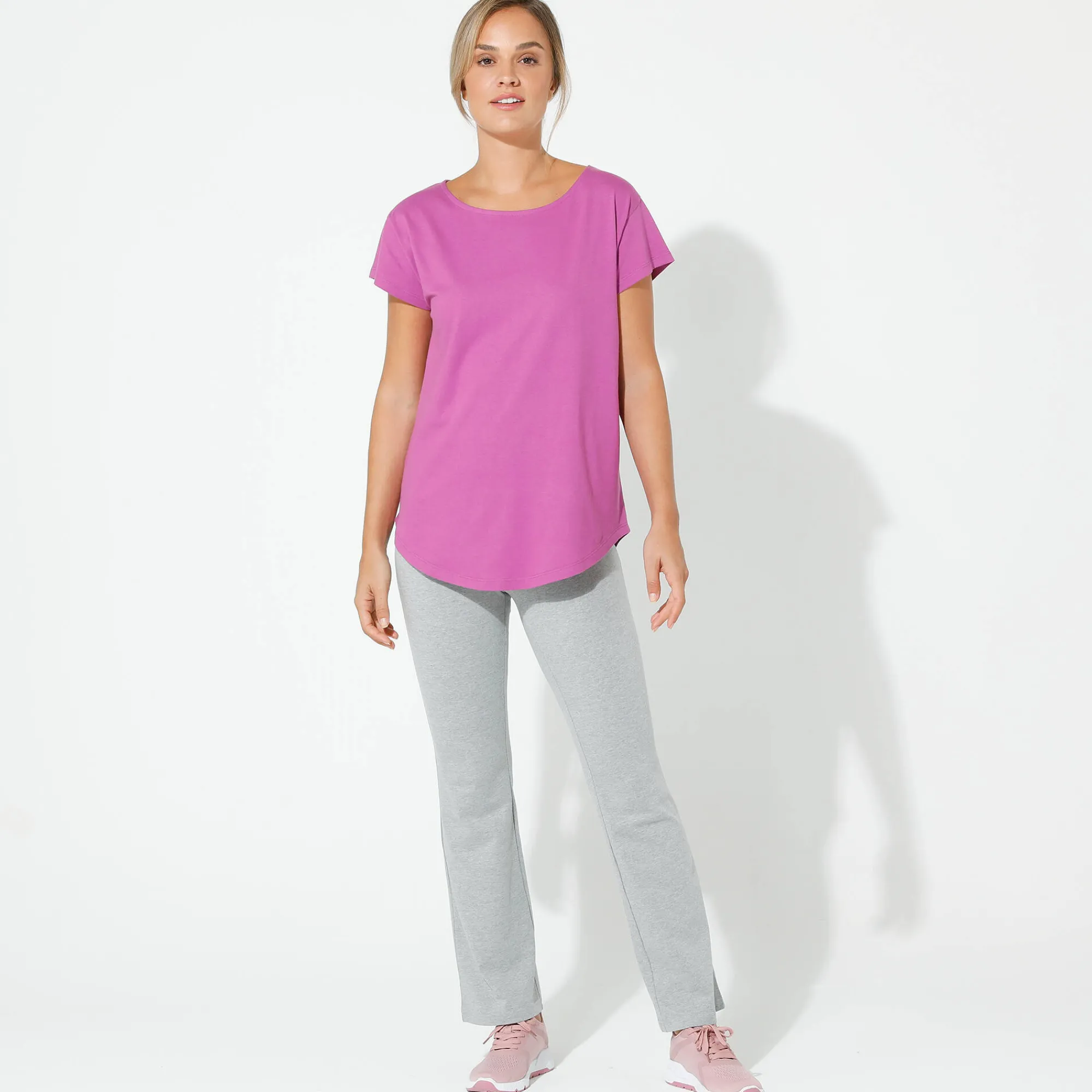 Legging<Blancheporte Trompetlegging in jerseytricot chiné grijs