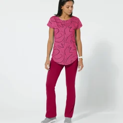 Legging<Blancheporte Trompetlegging in jerseytricot kersenrood