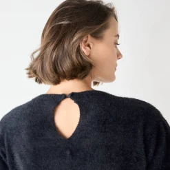 Feestoutfits Dames|Trui En Vest<Blancheporte Trui in harig tricot met strasjes zwart