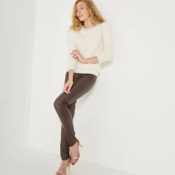 Feestoutfits Dames|Trui En Vest<Blancheporte Trui in harig tricot met strasjes ecru