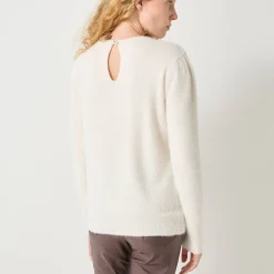 Feestoutfits Dames|Trui En Vest<Blancheporte Trui in harig tricot met strasjes ecru