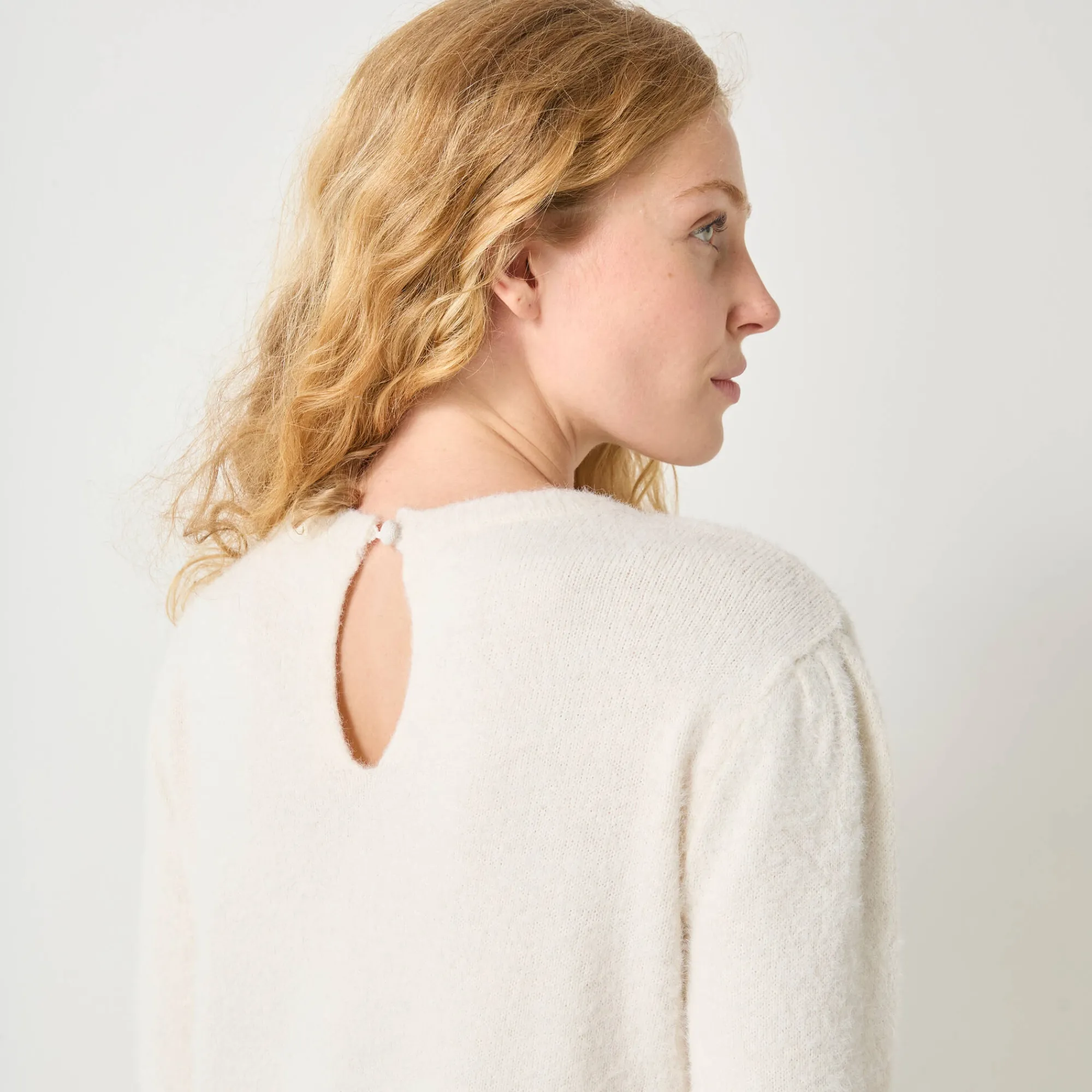 Feestoutfits Dames|Trui En Vest<Blancheporte Trui in harig tricot met strasjes ecru