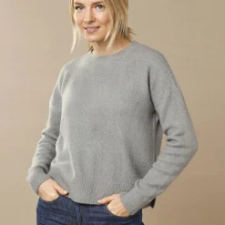 Trui En Vest<Blancheporte Trui in loose volume, met zijsplitten chiné grijs