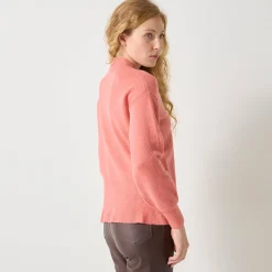 Feestoutfits Dames|Trui En Vest<Blancheporte Trui in wikkelstijl met juweelknopen koraal