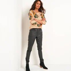 Trui En Vest<Blancheporte Trui met bloemenprint beige / bronskleur