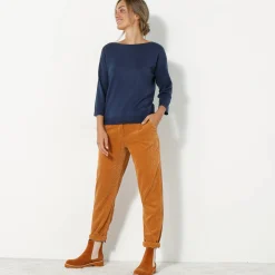 Trui En Vest<Blancheporte Trui met boothals en 3/4-mouwen, kasjmiertouch marine