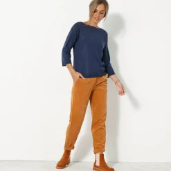 Trui En Vest<Blancheporte Trui met boothals en 3/4-mouwen, kasjmiertouch marine