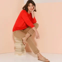 Trui En Vest<Blancheporte Trui met boothals en 3/4-mouwen, kasjmiertouch rood