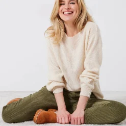Trui En Vest<Blancheporte Trui met boothals, patenttricot met zachte touch ecru