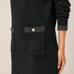 Feestoutfits Dames|Jurk<Blancheporte Trui met glanzende details, 2 zakken zwart