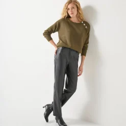 Feestoutfits Dames|Trui En Vest<Blancheporte Trui met juweelknopen aan de schouders bronskleur