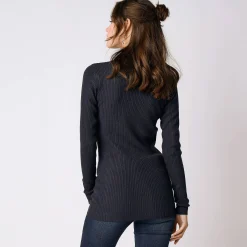 Trui En Vest<Blancheporte Trui met opstaande kraag, 72 cm lang marine