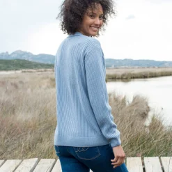 Trui En Vest<Blancheporte Trui met polokraag, ribtricot grijsblauw