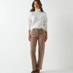 Trui En Vest<Blancheporte Trui met rolkraag, in fantasietricot ecru