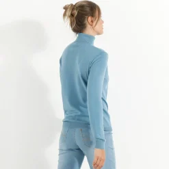 Trui En Vest<Blancheporte Trui met rolkraag, zachte touch grijsblauw