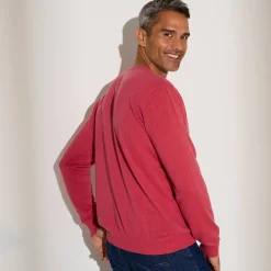 Trui En Vest<Blancheporte Trui met ronde hals met 80% wol framboos