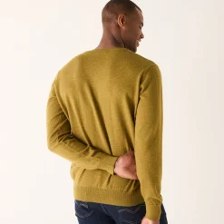 Trui En Vest<Blancheporte Trui met V-hals, 80% wol mosgroen