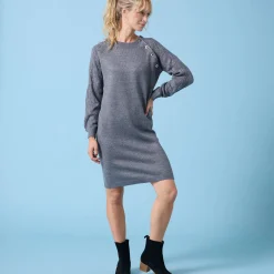 Jurk<Blancheporte Trui Special Petites, fantasiebreisel met zachte touch chiné antraciet