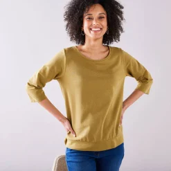 T-Shirt En Topje<Blancheporte T-shirt in glanstricot bronskleur