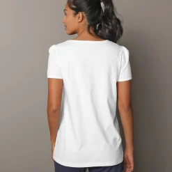 Pyjama<Blancheporte T-shirt met geplaatste landelijke print - korte mouwen wit
