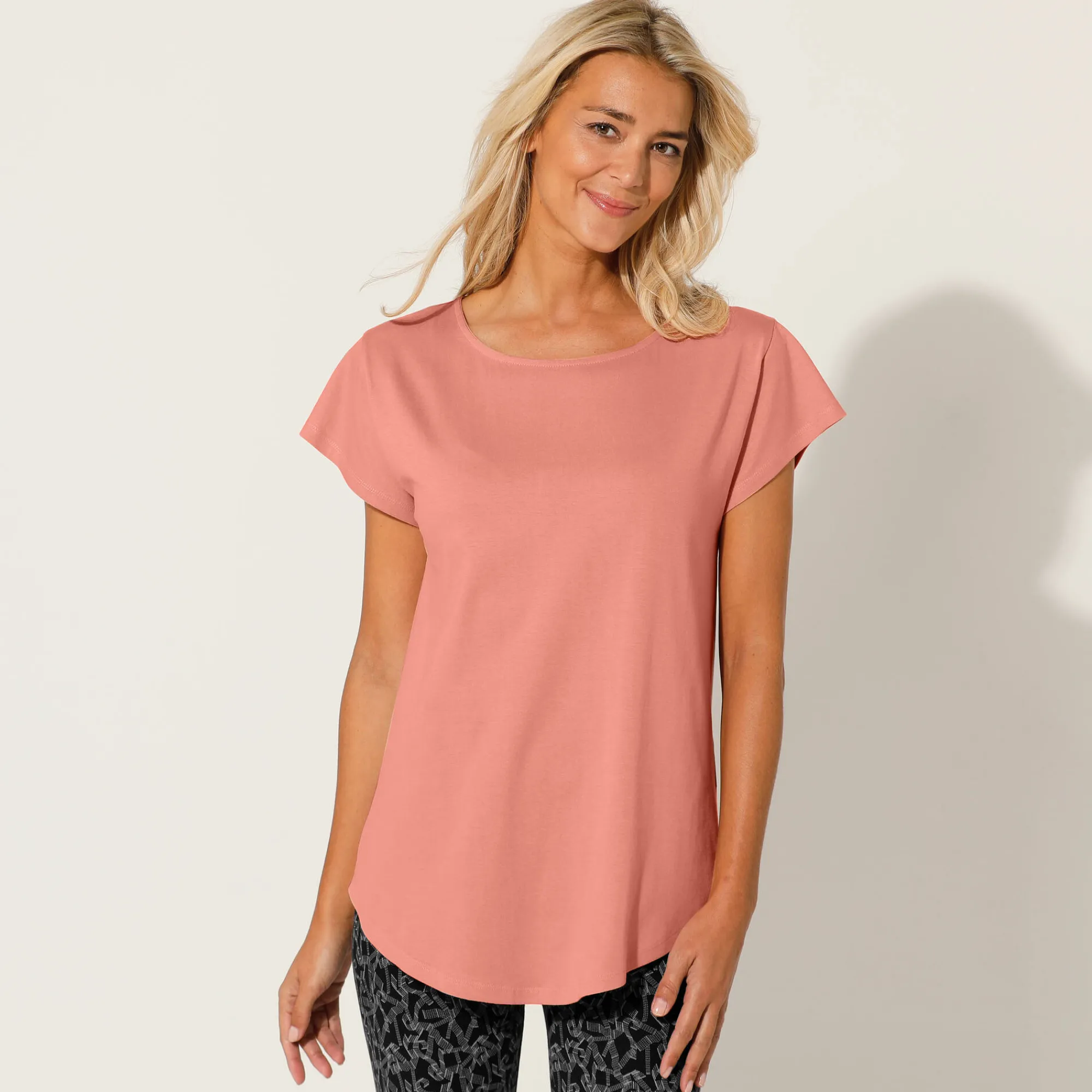 T-Shirt En Topje<Blancheporte T-shirt met korte mouwen perzik