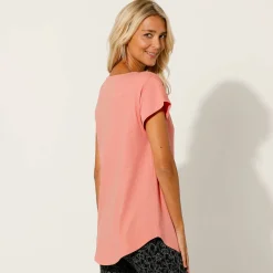 T-Shirt En Topje<Blancheporte T-shirt met korte mouwen perzik