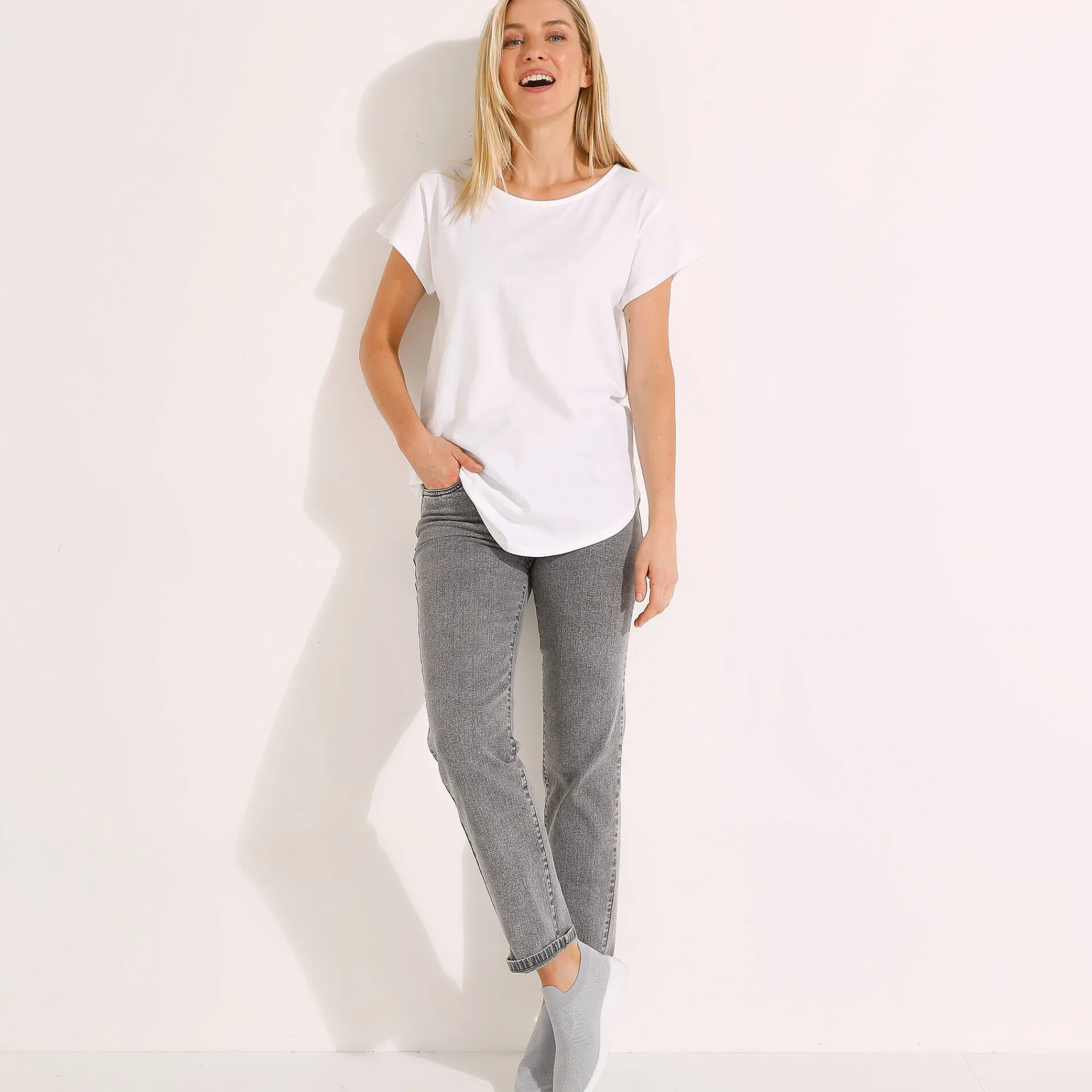 T-Shirt En Topje<Blancheporte T-shirt met korte mouwen wit