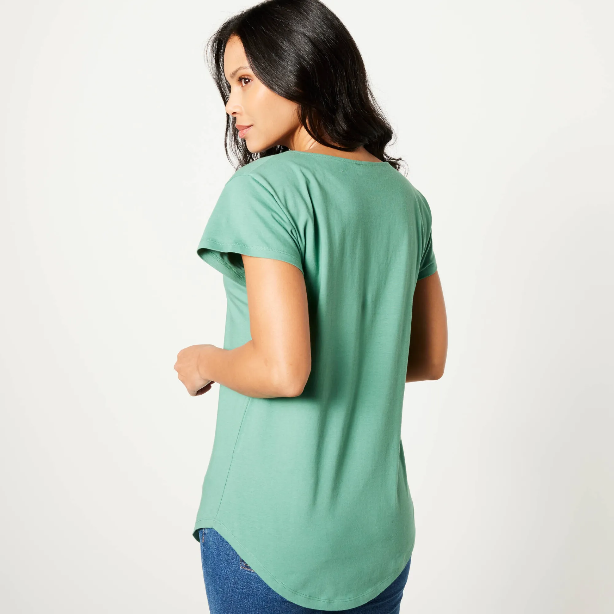T-Shirt En Topje<Blancheporte T-shirt met korte mouwen jadegroen