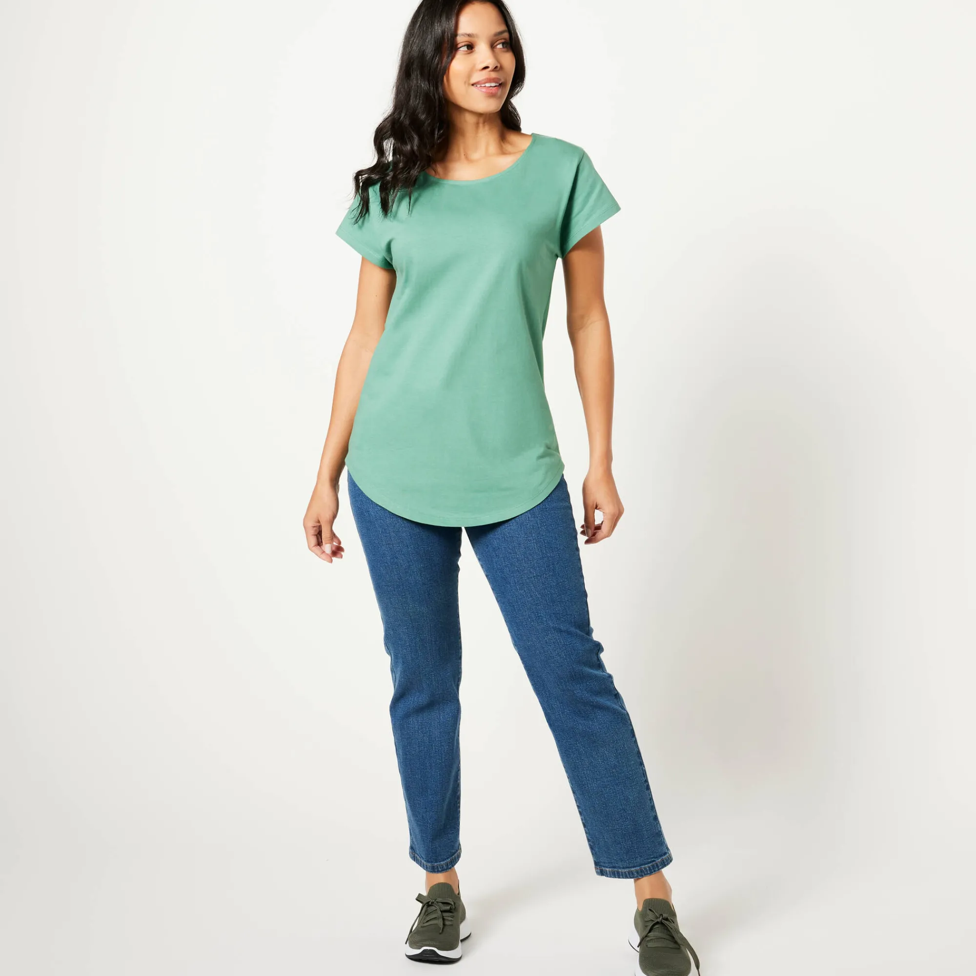 T-Shirt En Topje<Blancheporte T-shirt met korte mouwen jadegroen