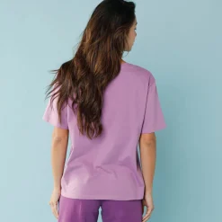 T-Shirt En Topje<Blancheporte T-shirt met korte mouwen en geplaatste print, kleine lengtes violine