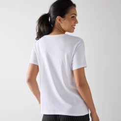 T-Shirt En Topje<Blancheporte T-shirt met korte mouwen en geplaatste print wit