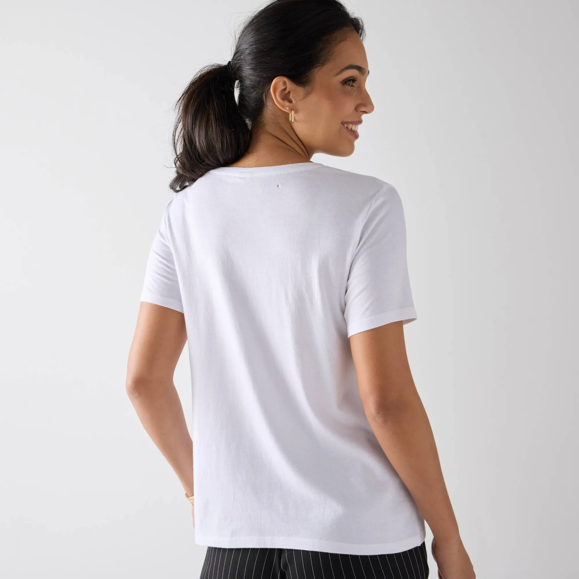 T-Shirt En Topje<Blancheporte T-shirt met korte mouwen en geplaatste print wit