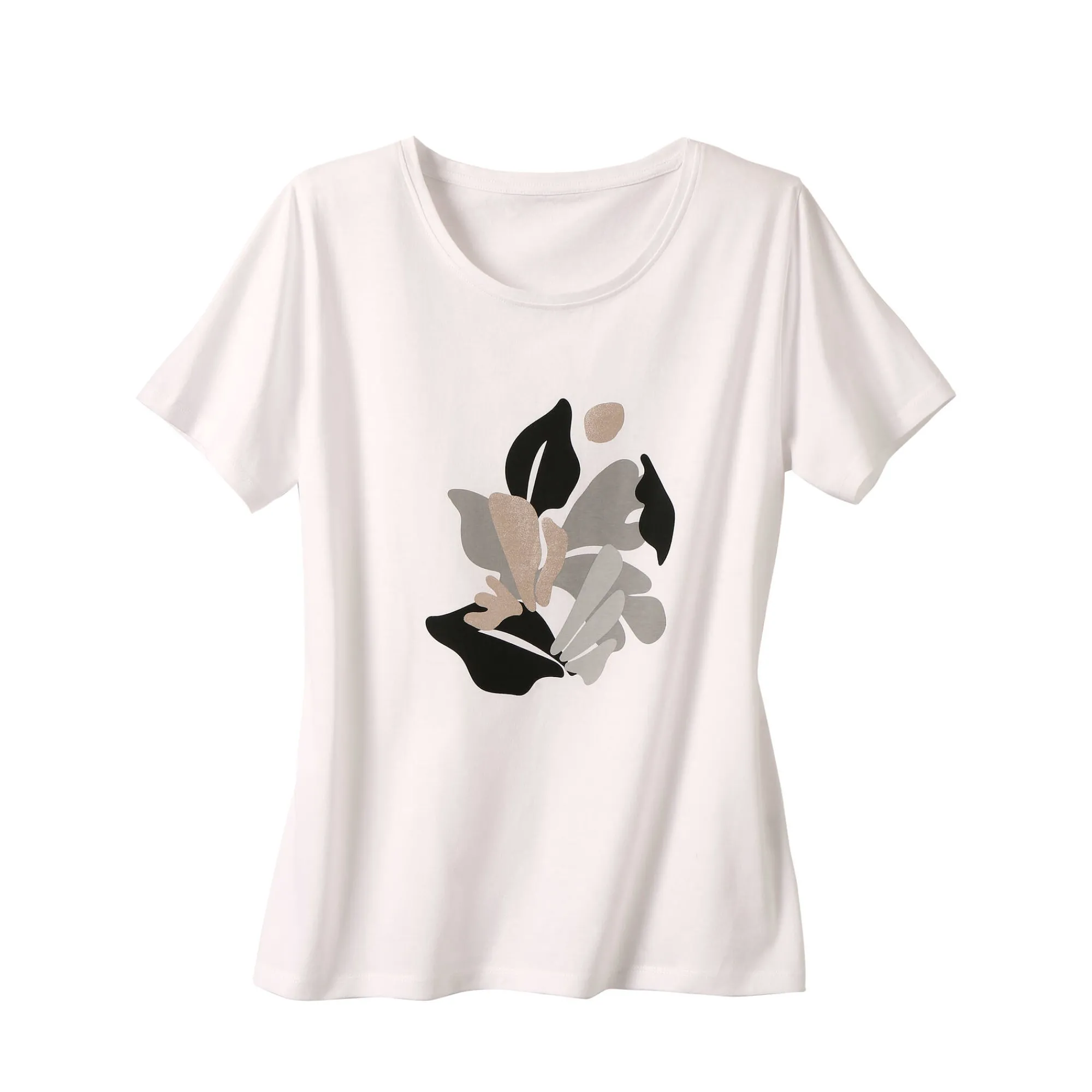 T-Shirt En Topje<Blancheporte T-shirt met korte mouwen en geplaatste print wit