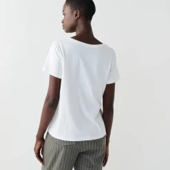 T-Shirt En Topje<Blancheporte T-shirt met korte mouwen, goudkleurige hartjesprint ecru