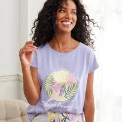 Pyjama<Blancheporte T-shirt met korte mouwen "Nature Sauvage" parma