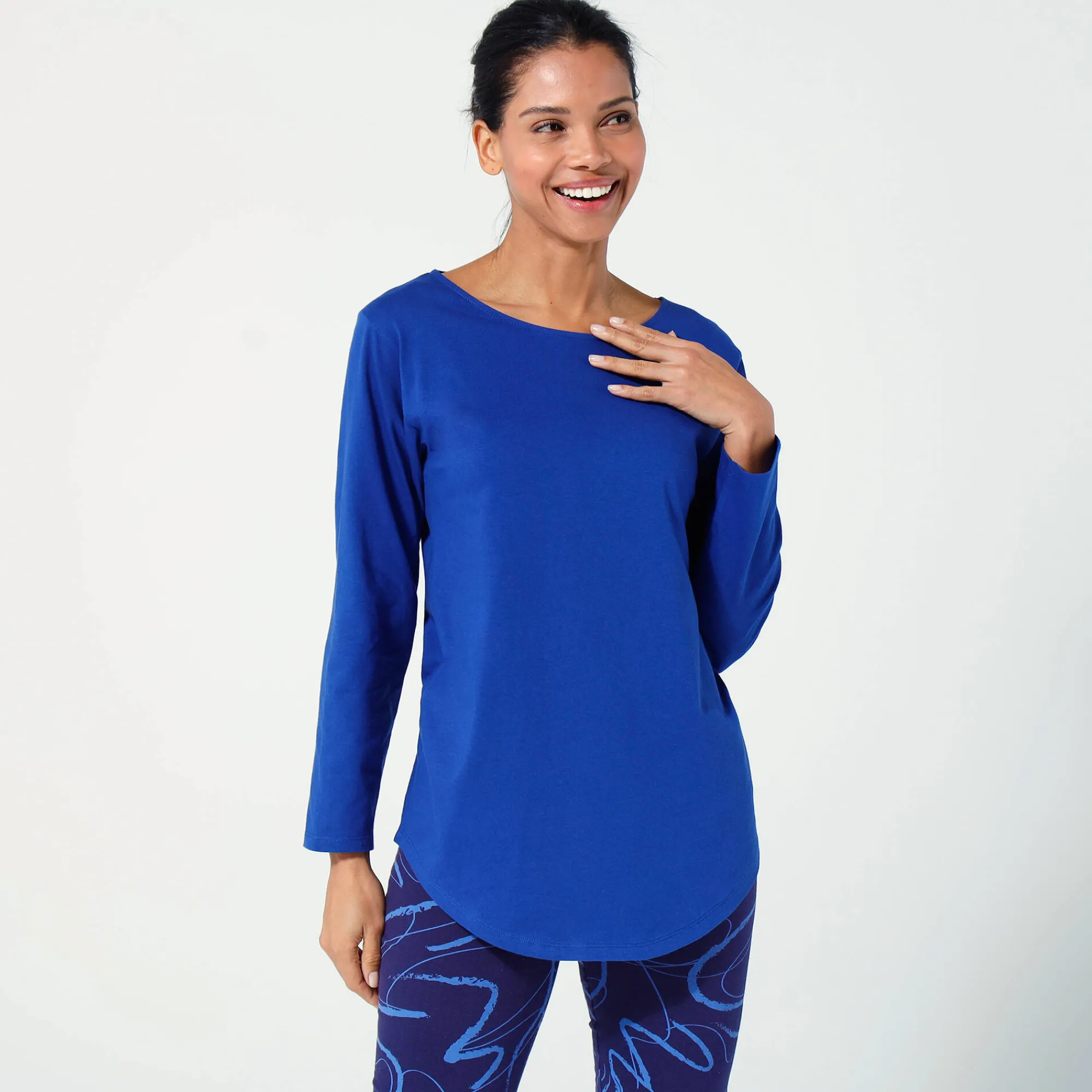 T-Shirt En Topje<Blancheporte T-shirt met lange mouwen indigo