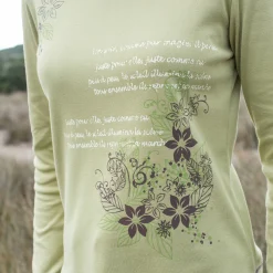 T-Shirt En Topje<Blancheporte T-shirt met lange mouwen en bloemenprint lindegroen