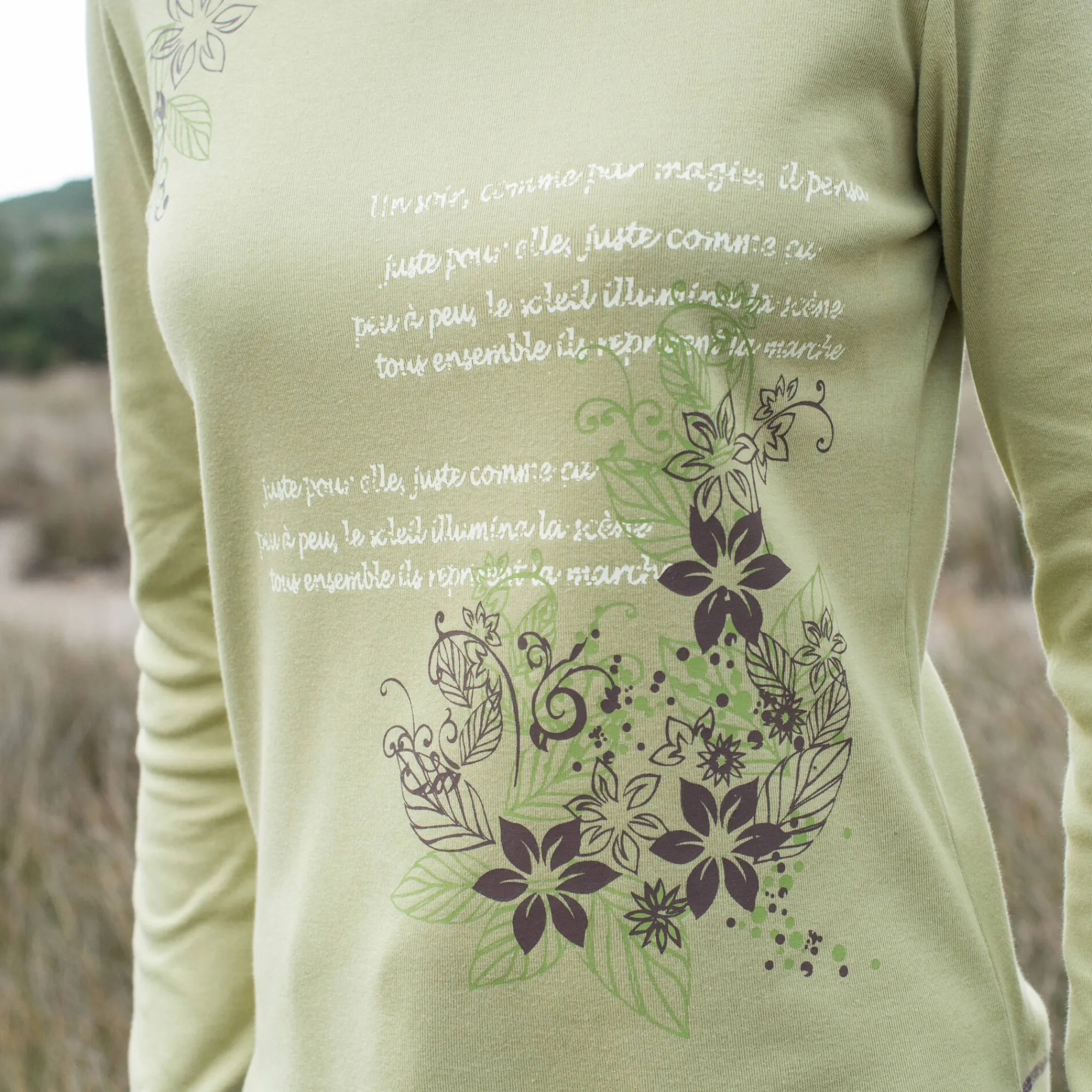 T-Shirt En Topje<Blancheporte T-shirt met lange mouwen en bloemenprint lindegroen